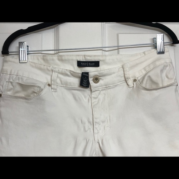 WHBM Silver Studded White Skimmer Pants - Picture 8 of 13